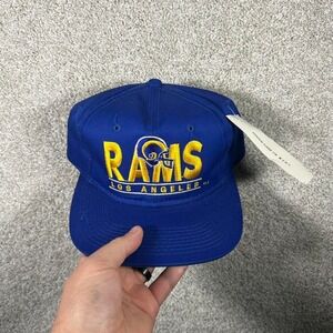 Vintage Los Angeles rams blue twill SnapBack hat cap by Youngan BNWT